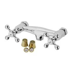 GEYSER Magnolia Brusearmatur 2 Greb Krom Og Guld