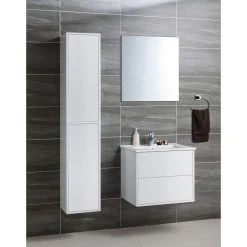 Mikelo Badsæt Liege Badsæt Hvid Højglans 80x46x46cm