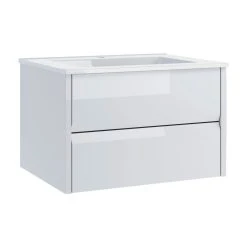 Mikelo Badsæt Paladium Badsæt Hvid 80x45x46cm Hvid Højglans