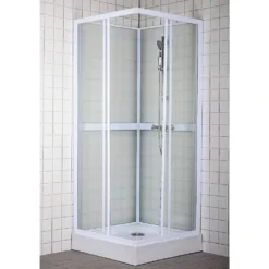 Mikelo Brusekabine 80x205x80cm Venedig Brusekabine Hvid