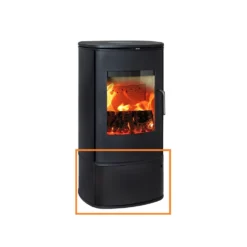 Morsø Jernstøberi A/S Morsø 8143-8843 - Sokkel Låge Sæt - Sort Malet Brændeovn