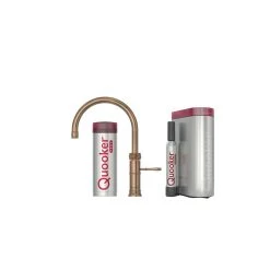 Quooker Classic Fusion Round Sæt 3l Bruneret Messing Inkl. Pro3 & Cube Beholder