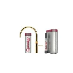 Quooker Fusion Round Sæt M.3l Messing Inkl. Pro3 & Cube Beholder