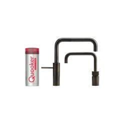 Quooker Nordic Square Twintaps Sæt M. Pro3 VAQ 3 L. - Bruneret Messing