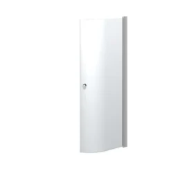 Scanbad Brusedør E 200cm Halvrund 89-91 Cm Satin/klar