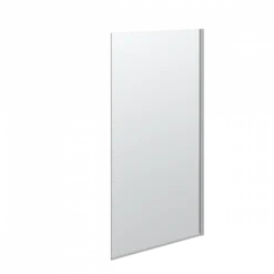 Scanbad MATCH Fast Væg H:197,5x97-99 Cm Satin/klar Satin