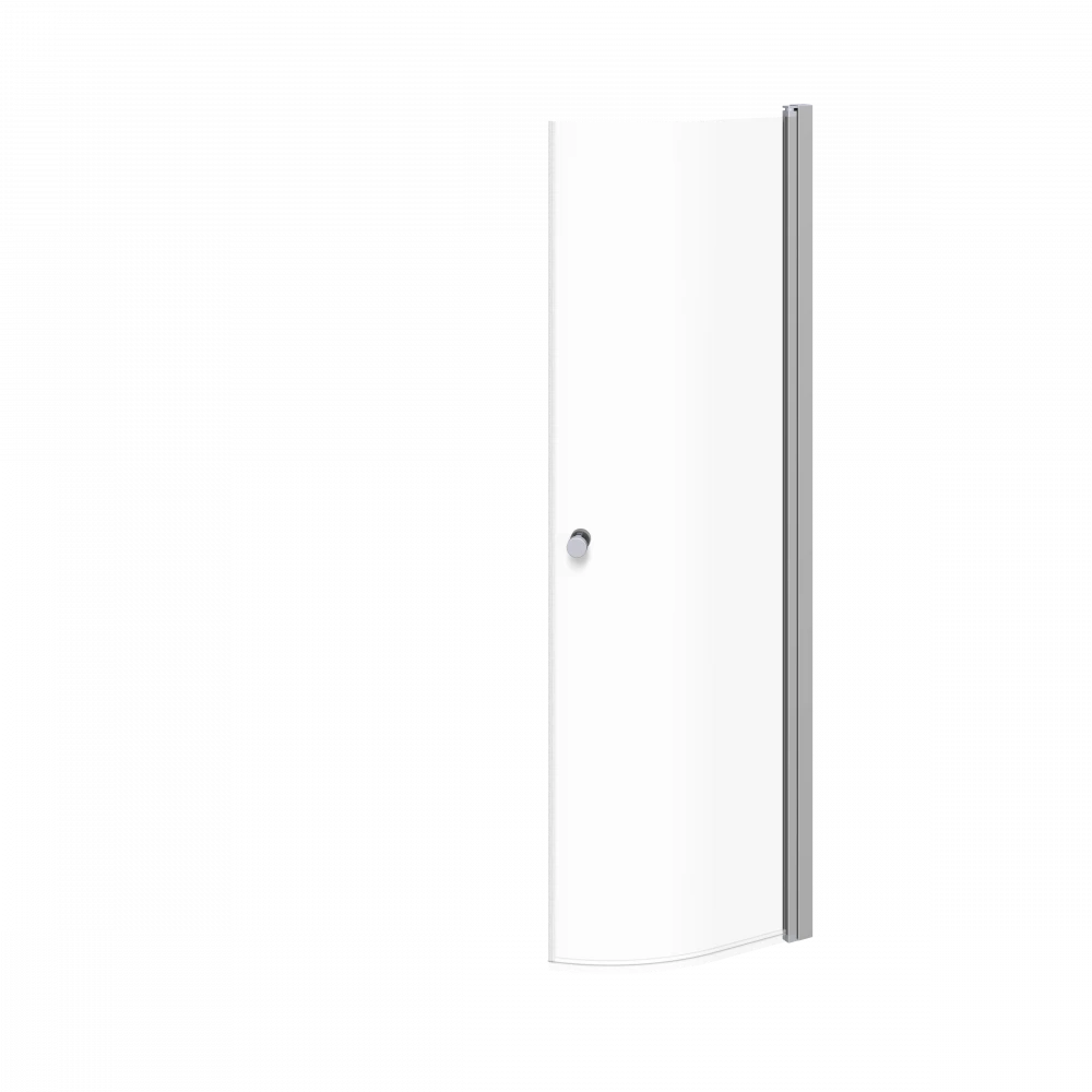 Scanbad MATCH Halvrund Dør H:200x82-84 Cm Satin/klar Satin 2 Scanbad MATCH Halvrund Dør H:200x82-84 Cm Satin/klar Satin - Billede 2