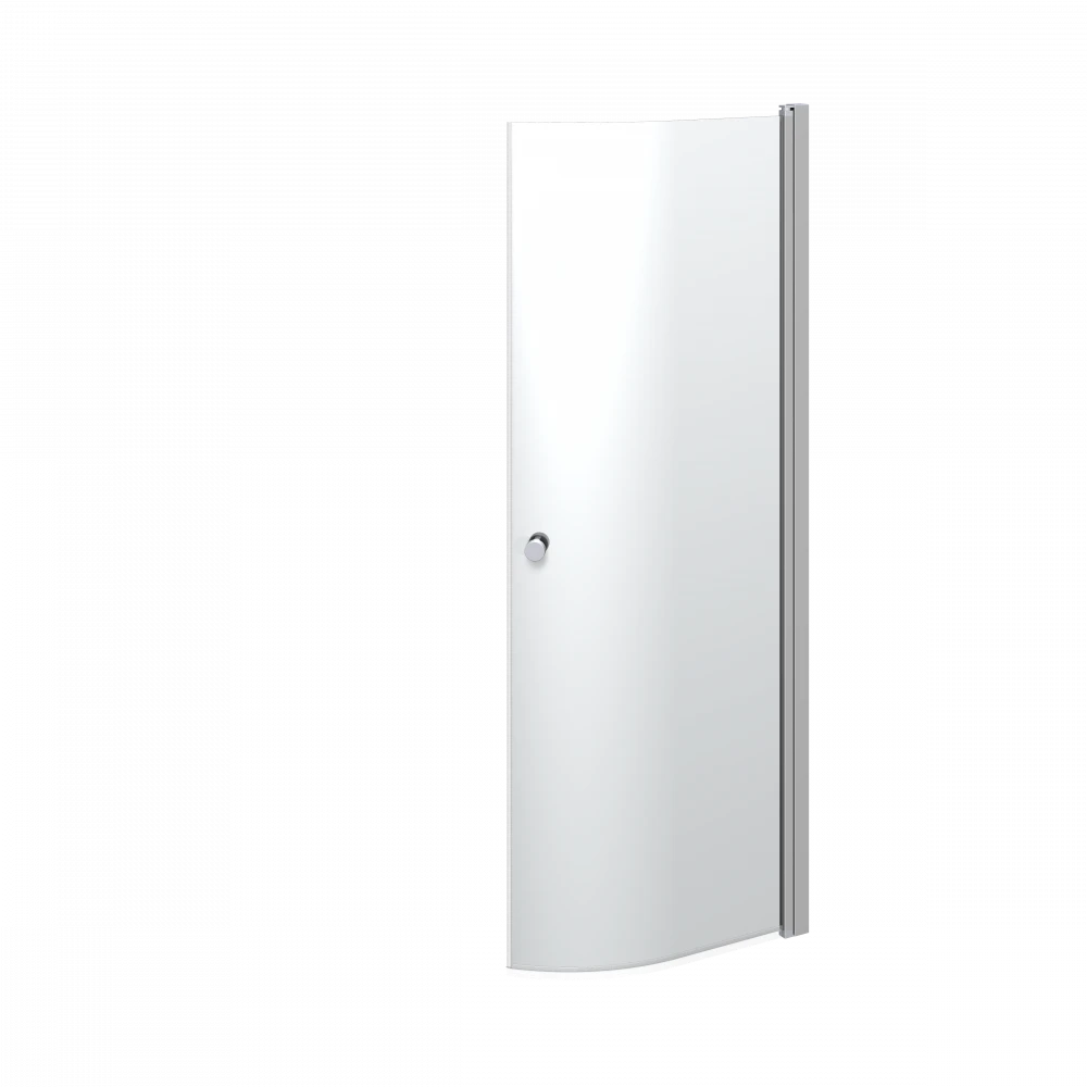 Scanbad MATCH Halvrund Dør H:200x82-84 Cm Satin/klar Satin 3 Scanbad MATCH Halvrund Dør H:200x82-84 Cm Satin/klar Satin - Billede 3