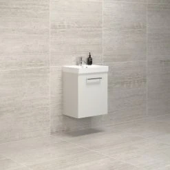 Scanbad MULTO MØBELPAKKER 50 Cm Multo M/låge Inkl. Vask UNO Hvid Mat