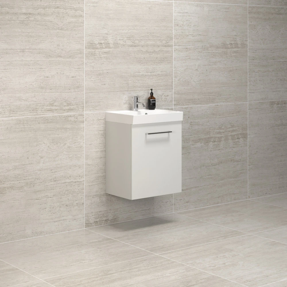 Scanbad MULTO MØBELPAKKER 50 Cm Multo M/låge Inkl. Vask UNO Hvid Mat 1 Scanbad MULTO MØBELPAKKER 50 Cm Multo M/låge Inkl. Vask UNO Hvid Mat