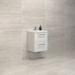 Scanbad MULTO MØBELPAKKER 51 Cm Multo M/skuffer Inkl. Vask AmberMini Hvid Mat