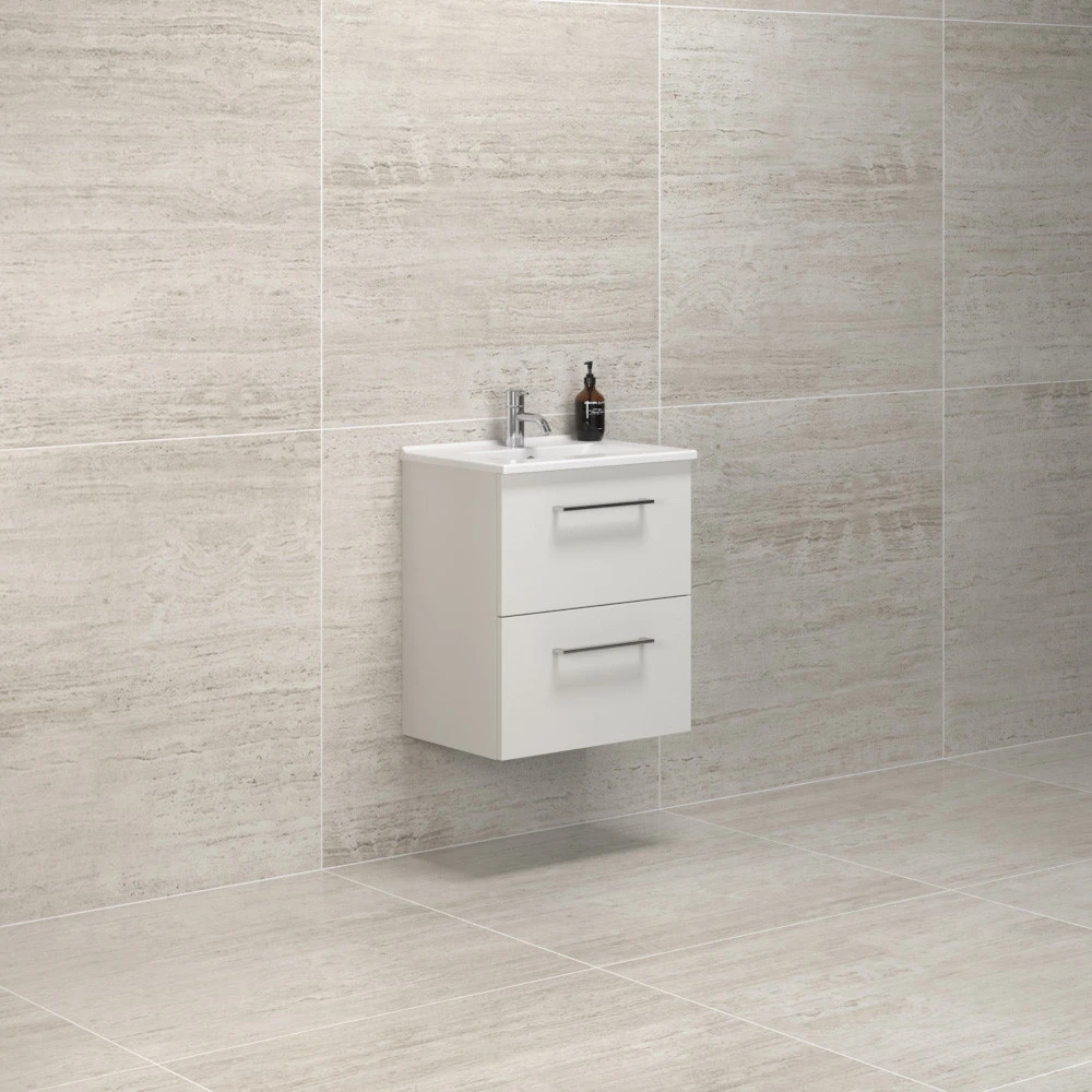 Scanbad MULTO MØBELPAKKER 51 Cm Multo M/skuffer Inkl. Vask AmberMini Hvid Mat 1 Scanbad MULTO MØBELPAKKER 51 Cm Multo M/skuffer Inkl. Vask AmberMini Hvid Mat