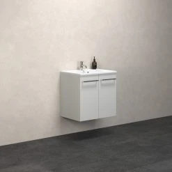 Scanbad MULTO MØBELPAKKER 60 Cm Multo M/låger Inkl. Vask MIKADO Hvid Mat