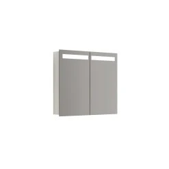 Scanbad MULTO Spejlskab Global Lys I Top M/2 Låger 70x60 Cm Hvid Mat -Homeshop salg scanbad multo spejlskab global lys i top m2 lager 70x60 cm hvid mat 4