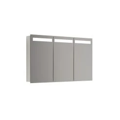 Scanbad MULTO Spejlskab Global Lys I Top M/3 Låger 70x120 Cm Hvid Mat