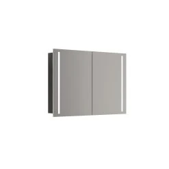 Scanbad MULTO Spejlskab Integreret Lys, M/2 Låger 70x100 Cm Hvid Mat -Homeshop salg scanbad multo spejlskab integreret lys m2 lager 70x100 cm hvid mat 2