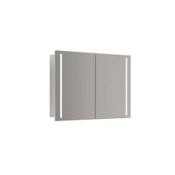 Scanbad MULTO Spejlskab Integreret Lys, M/2 Låger 70x100 Cm Hvid Mat