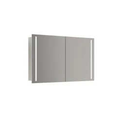 Scanbad MULTO Spejlskab Integreret Lys, M/2 Låger 70x100 Cm Hvid Mat -Homeshop salg scanbad multo spejlskab integreret lys m2 lager 70x100 cm hvid mat 5