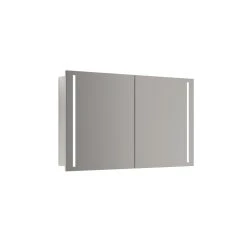 Scanbad MULTO Spejlskab Integreret Lys, M/2 Låger 70x100 Cm Hvid Mat -Homeshop salg scanbad multo spejlskab integreret lys m2 lager 70x100 cm hvid mat 6