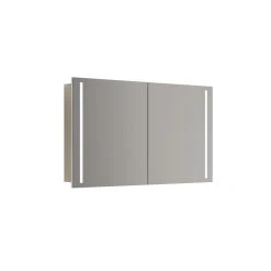 Scanbad MULTO Spejlskab Integreret Lys, M/2 Låger 70x100 Cm Hvid Mat -Homeshop salg scanbad multo spejlskab integreret lys m2 lager 70x100 cm hvid mat 9