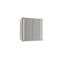 Scanbad MULTO Spejlskab Integreret Lys, M/2 Låger 70x60 Cm Hvid Mat -Homeshop salg scanbad multo spejlskab integreret lys m2 lager 70x60 cm hvid mat 6