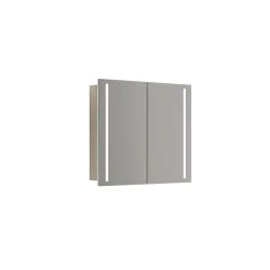 Scanbad MULTO Spejlskab Integreret Lys, M/2 Låger 70x60 Cm Hvid Mat -Homeshop salg scanbad multo spejlskab integreret lys m2 lager 70x60 cm hvid mat 9