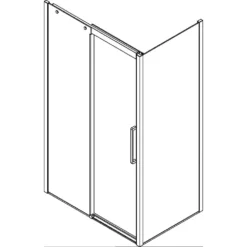 Scanbad Skydedør M/1 Sidepanel Classic 1600*1000mm Krom/klar