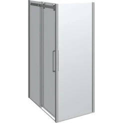 Scanbad Skydedør M/1 Sidepanel Deluxe 1200*800mm Krom/klar