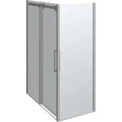 Scanbad Skydedør M/1 Sidepanel Deluxe 1400*800mm Krom/klar