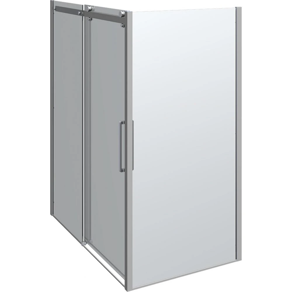 Scanbad Skydedør M/1 Sidepanel Deluxe 1600*1000mm Krom/klar 1 Scanbad Skydedør M/1 Sidepanel Deluxe 1600*1000mm Krom/klar