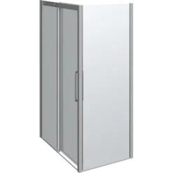 Scanbad Skydedør M/1sidepanel Classic 1200*800mm Krom/klar