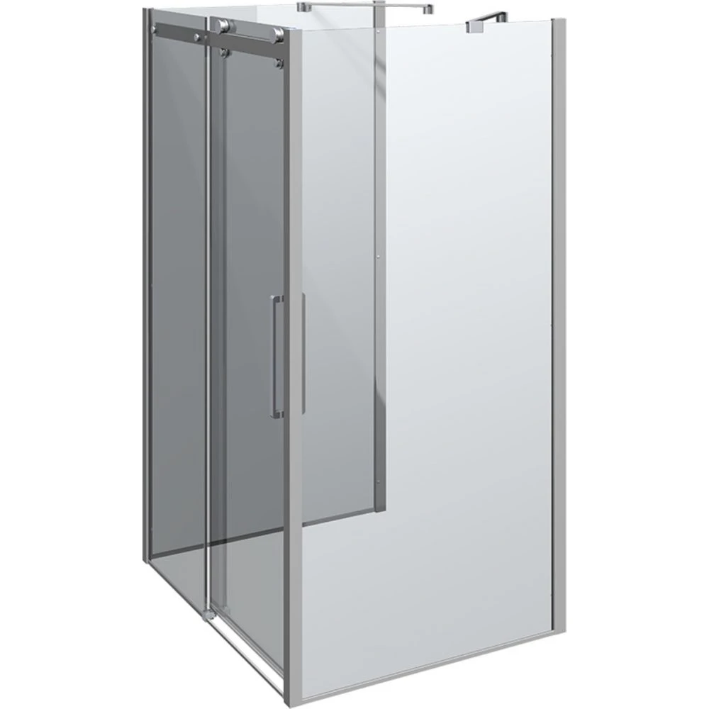 Scanbad Skydedør M/2 Sidepanel Deluxe 1200*1000mm Krom/klar 1 Scanbad Skydedør M/2 Sidepanel Deluxe 1200*1000mm Krom/klar