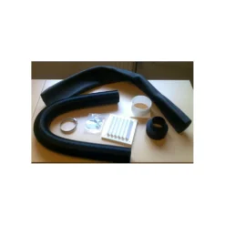 Varde Ovne A/S Slangesæt For Ekstern Lufttilførsel Ø63 Mm. Længde 103 Cm - Sort Med Alu Indvendig