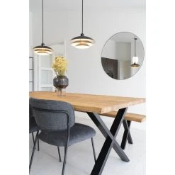 Homeshop Spejl Med Ramme I Sort Ø100 Cm - 4001230 -Homeshop salg spejl med ramme i sort 100 cm 4001230 3