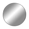 Homeshop Spejl Med Ramme I Sort Ø80 Cm - 4001220