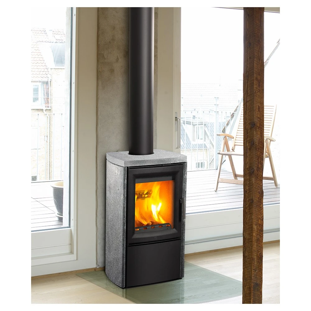 Varde Ovne A/S Varde Aura 3 Natursten Grå (Kun Topafgang) Brændeovn 2 Varde Ovne A/S Varde Aura 3 Natursten Grå (Kun Topafgang) Brændeovn - Billede 2