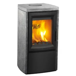 Varde Ovne A/S Varde Aura 3 Natursten Grå (Kun Topafgang) Brændeovn