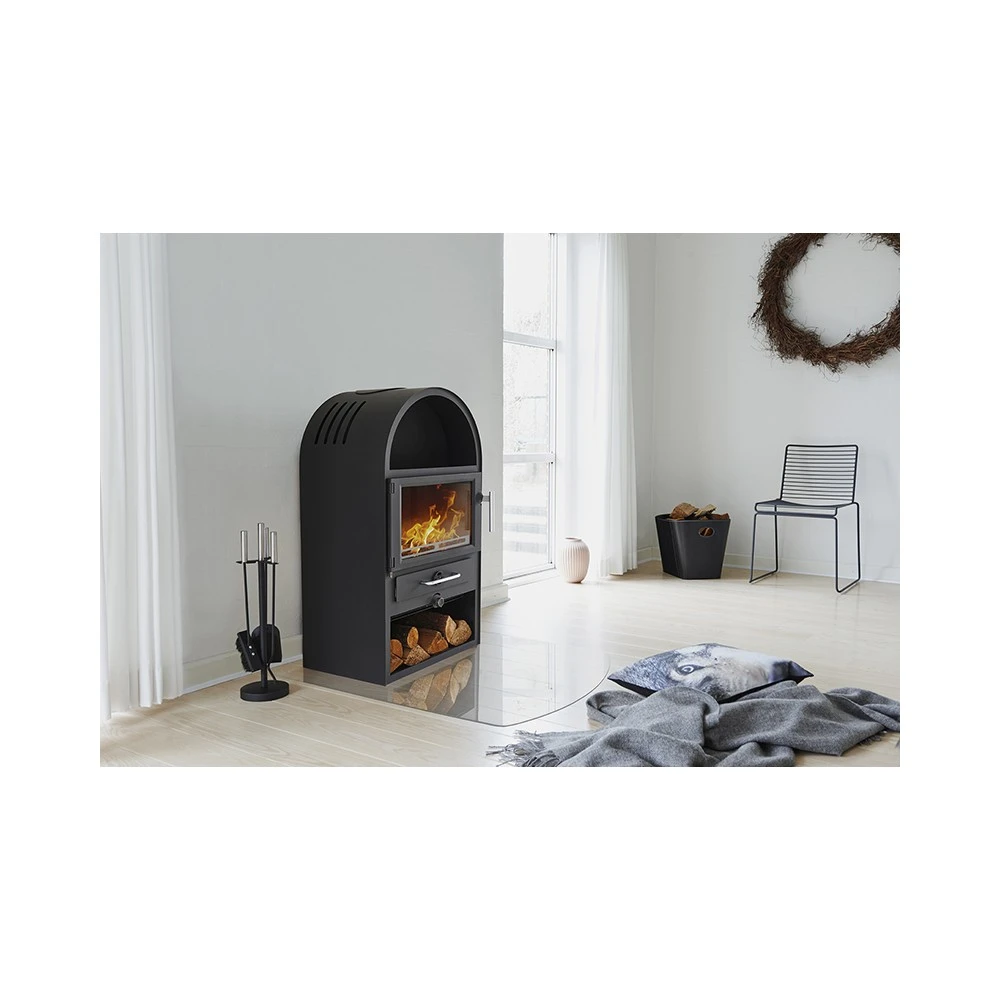 Varde Ovne A/S Varde Thurø 13 Stål Sort - Med Rysterist Brændeovn 2 Varde Ovne A/S Varde Thurø 13 Stål Sort - Med Rysterist Brændeovn - Billede 2